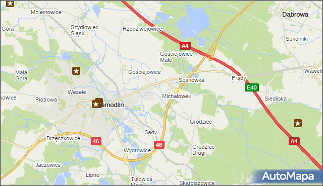 mapa Michałówek gmina Niemodlin, Michałówek gmina Niemodlin na mapie Targeo