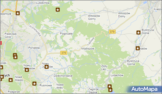 mapa Modliszów, Modliszów na mapie Targeo