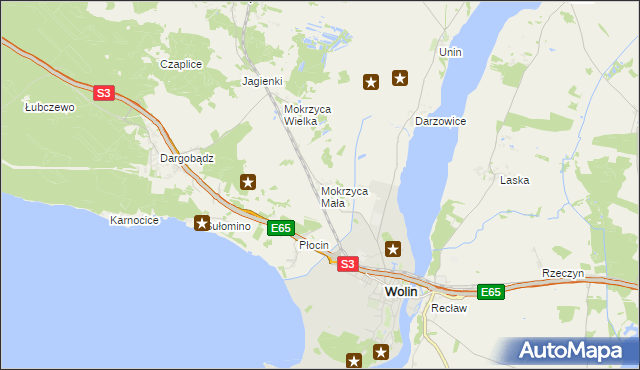 mapa Mokrzyca Mała, Mokrzyca Mała na mapie Targeo