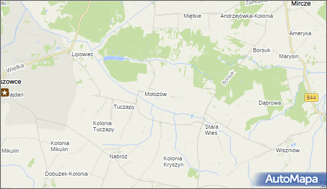 mapa Mołożów-Kolonia, Mołożów-Kolonia na mapie Targeo