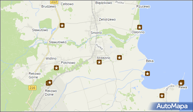 mapa Mrzezino, Mrzezino na mapie Targeo