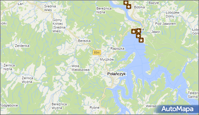 mapa Myczków, Myczków na mapie Targeo