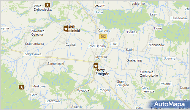 mapa Mytarka, Mytarka na mapie Targeo
