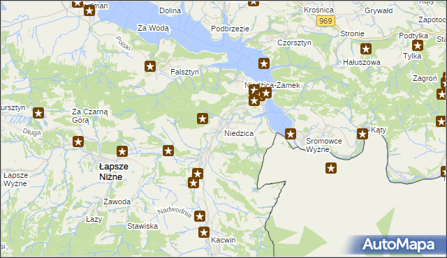 mapa Niedzica, Niedzica na mapie Targeo