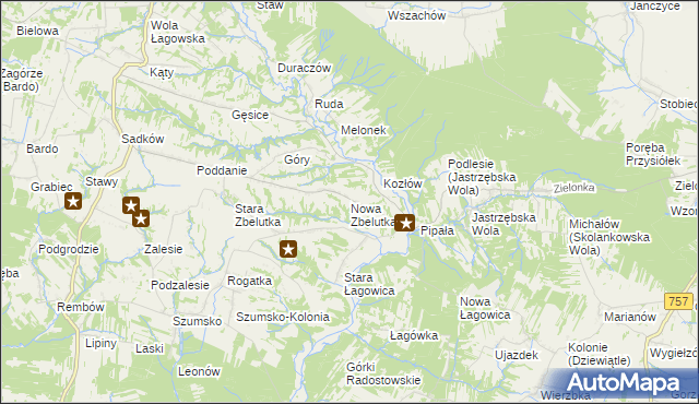 mapa Nowa Zbelutka, Nowa Zbelutka na mapie Targeo