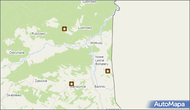 mapa Nowe Leśne Bohatery, Nowe Leśne Bohatery na mapie Targeo