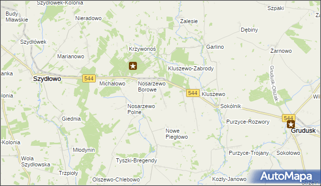 mapa Nowe Nosarzewo, Nowe Nosarzewo na mapie Targeo