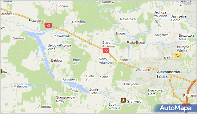 mapa Nowy Adamów, Nowy Adamów na mapie Targeo