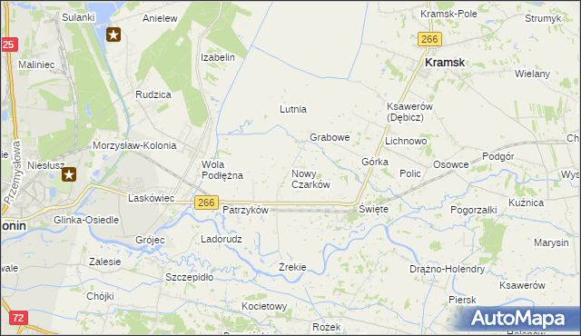 mapa Nowy Czarków, Nowy Czarków na mapie Targeo