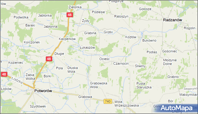 mapa Ocieść, Ocieść na mapie Targeo