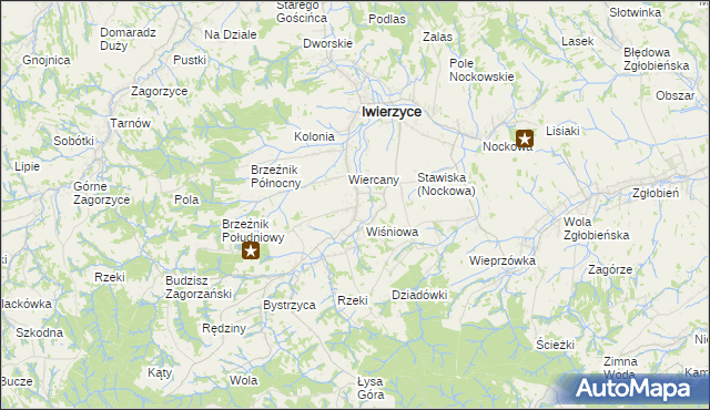 mapa Olimpów, Olimpów na mapie Targeo