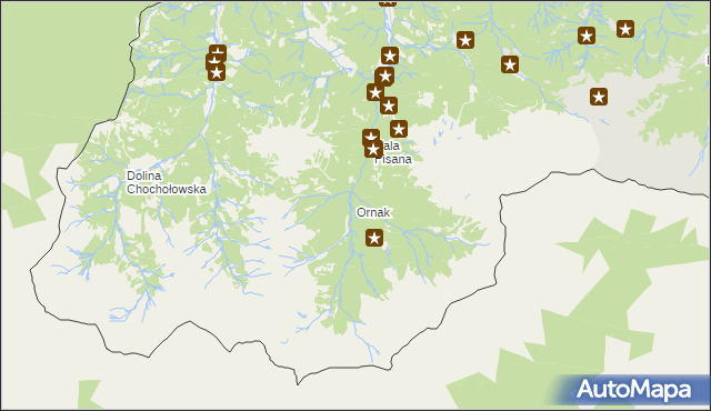 mapa Ornak, Ornak na mapie Targeo