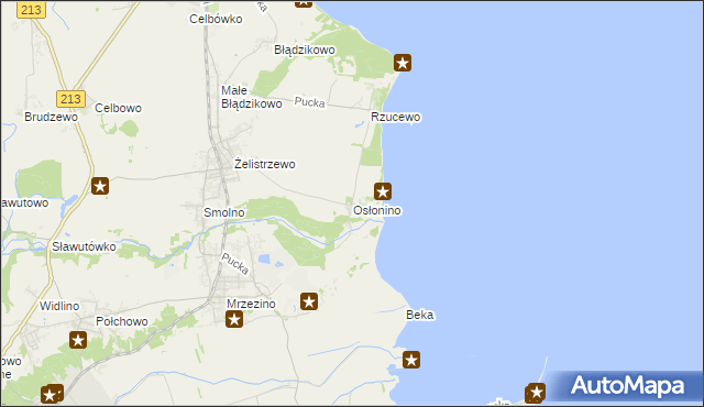 mapa Osłonino, Osłonino na mapie Targeo