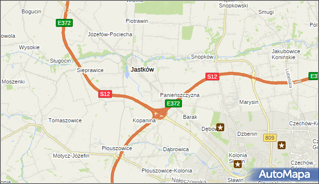 mapa Panieńszczyzna, Panieńszczyzna na mapie Targeo