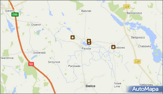 mapa Parsów, Parsów na mapie Targeo