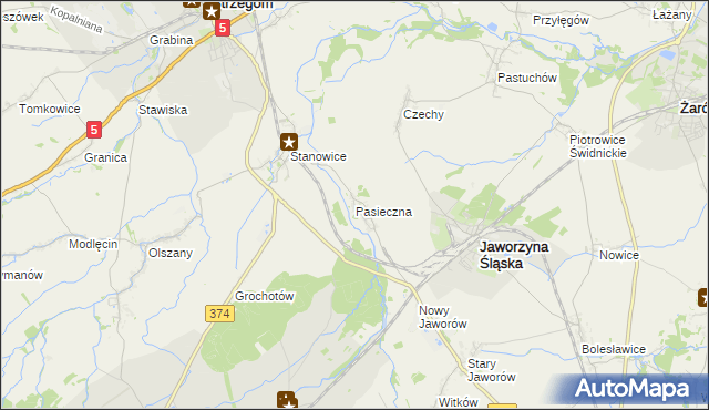 mapa Pasieczna, Pasieczna na mapie Targeo