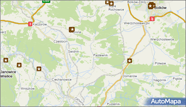 mapa Pastewnik gmina Marciszów, Pastewnik gmina Marciszów na mapie Targeo