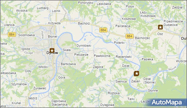 mapa Pawłokoma, Pawłokoma na mapie Targeo