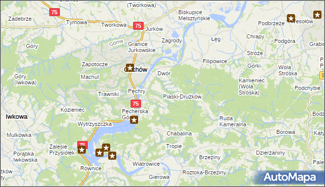 mapa Piaski-Drużków, Piaski-Drużków na mapie Targeo