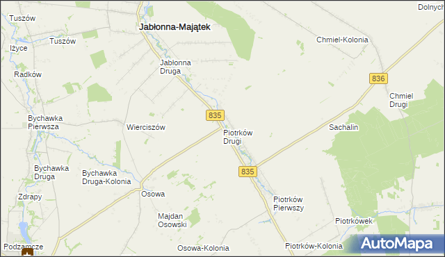 mapa Piotrków Drugi, Piotrków Drugi na mapie Targeo