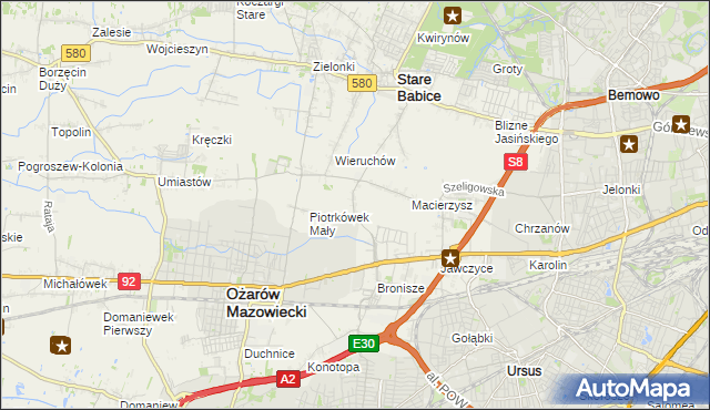 mapa Piotrkówek Duży, Piotrkówek Duży na mapie Targeo