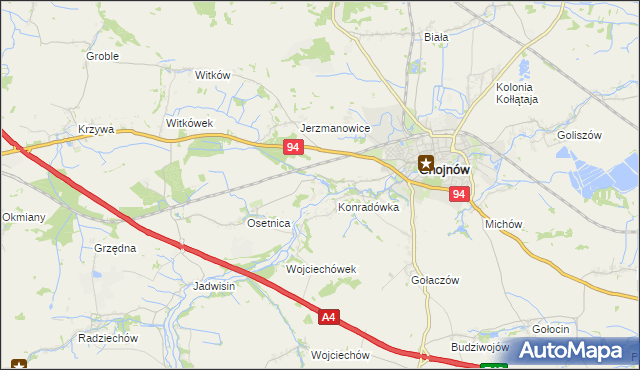 mapa Piotrowice gmina Chojnów, Piotrowice gmina Chojnów na mapie Targeo