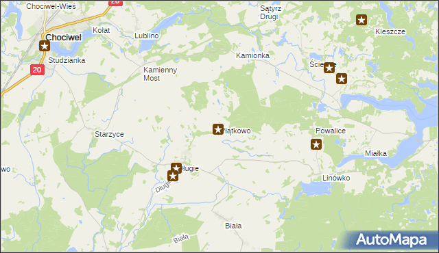 mapa Płątkowo, Płątkowo na mapie Targeo