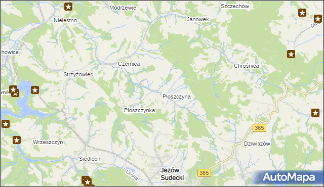 mapa Płoszczyna, Płoszczyna na mapie Targeo