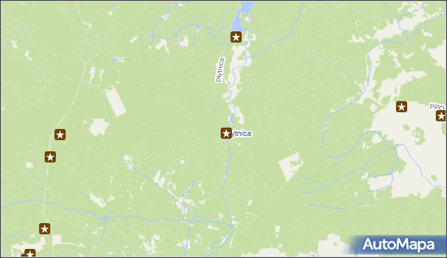 mapa Płytnica gmina Borne Sulinowo, Płytnica gmina Borne Sulinowo na mapie Targeo