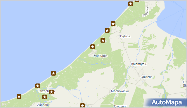 mapa Poddąbie, Poddąbie na mapie Targeo