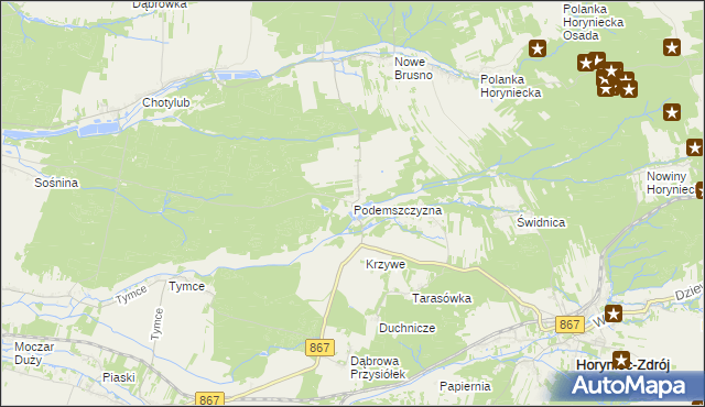 mapa Podemszczyzna, Podemszczyzna na mapie Targeo