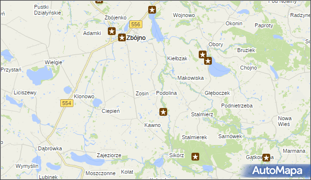 mapa Podolina, Podolina na mapie Targeo
