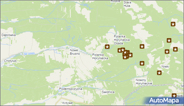 mapa Polanka Horyniecka, Polanka Horyniecka na mapie Targeo