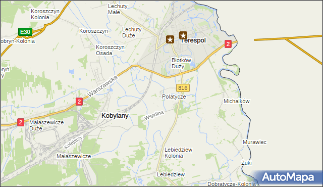 mapa Polatycze, Polatycze na mapie Targeo