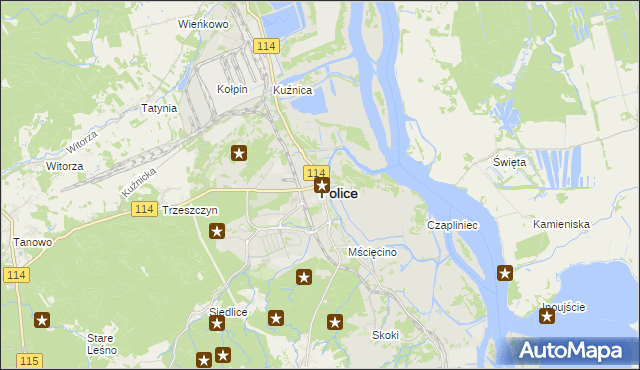 mapa Police, Police na mapie Targeo