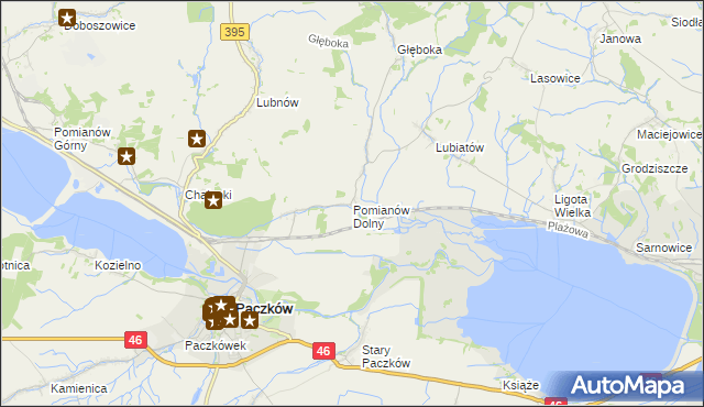 mapa Pomianów Dolny, Pomianów Dolny na mapie Targeo