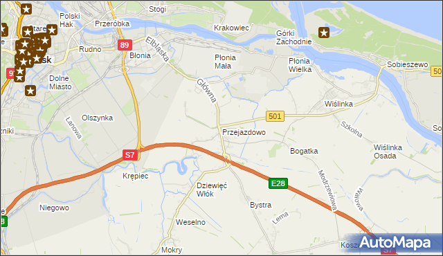 mapa Przejazdowo, Przejazdowo na mapie Targeo