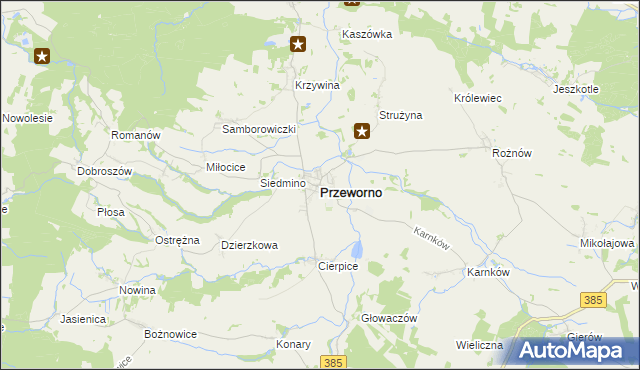 mapa Przeworno, Przeworno na mapie Targeo