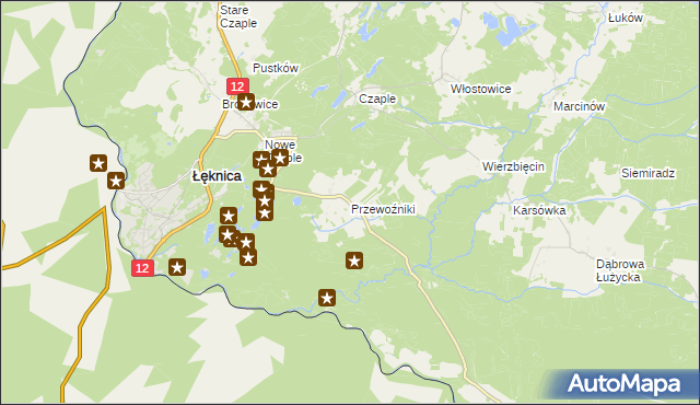 mapa Przewoźniki, Przewoźniki na mapie Targeo