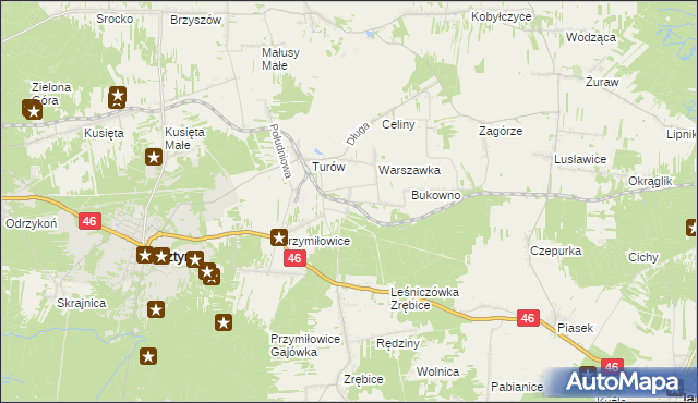mapa Przymiłowice-Podgrabie, Przymiłowice-Podgrabie na mapie Targeo