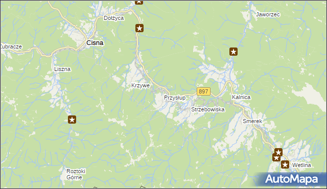 mapa Przysłup, Przysłup na mapie Targeo