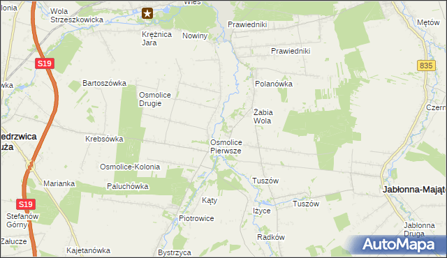 mapa Pszczela Wola, Pszczela Wola na mapie Targeo