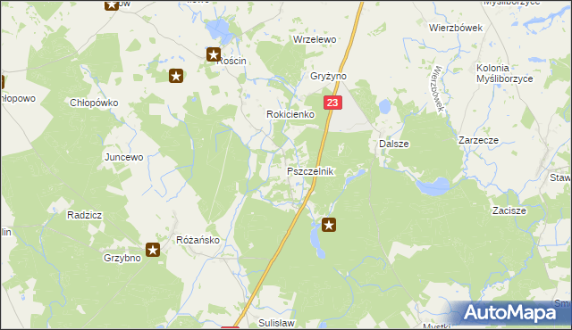 mapa Pszczelnik, Pszczelnik na mapie Targeo