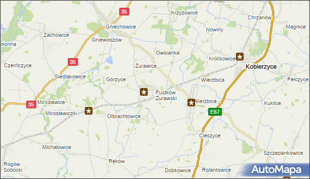 mapa Pustków Żurawski, Pustków Żurawski na mapie Targeo