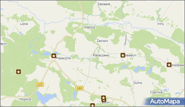 mapa Radaczewo, Radaczewo na mapie Targeo