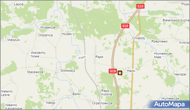 mapa Rajsk, Rajsk na mapie Targeo