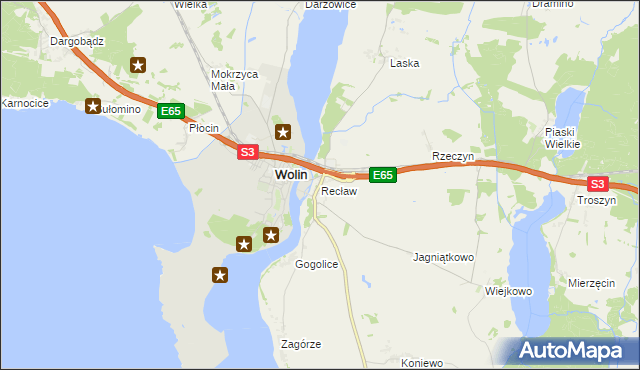 mapa Recław, Recław na mapie Targeo