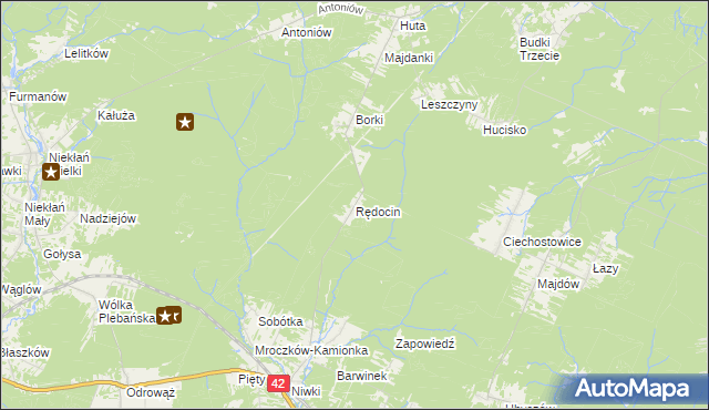 mapa Rędocin, Rędocin na mapie Targeo