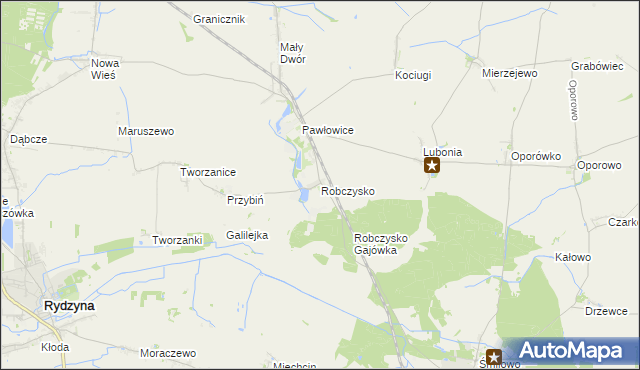 mapa Robczysko, Robczysko na mapie Targeo