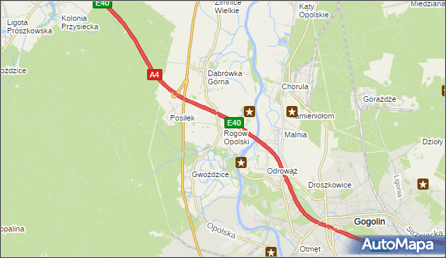 mapa Rogów Opolski, Rogów Opolski na mapie Targeo